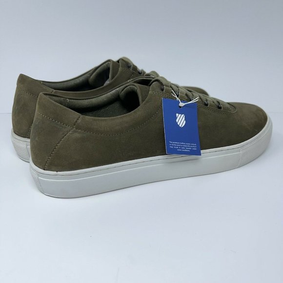 K-Swiss Mens Sneaker Shoes Green Lace Up Low Top Leather 13 EUR 47 New - Picture 7 of 12